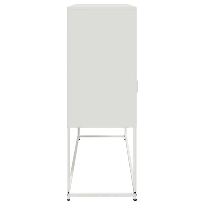 Sideboard White 100,5x39x107 cm Steel