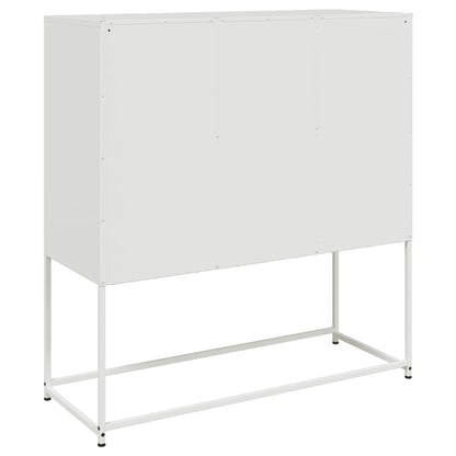 Sideboard White 100,5x39x107 cm Steel