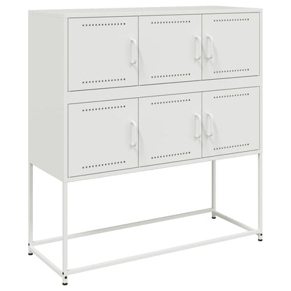 Sideboard White 100,5x39x107 cm Steel