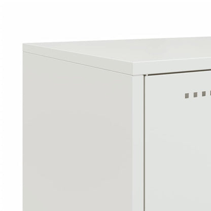 Sideboard White 100,5x39x107 cm Steel