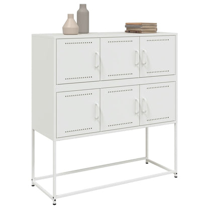Sideboard White 100,5x39x107 cm Steel