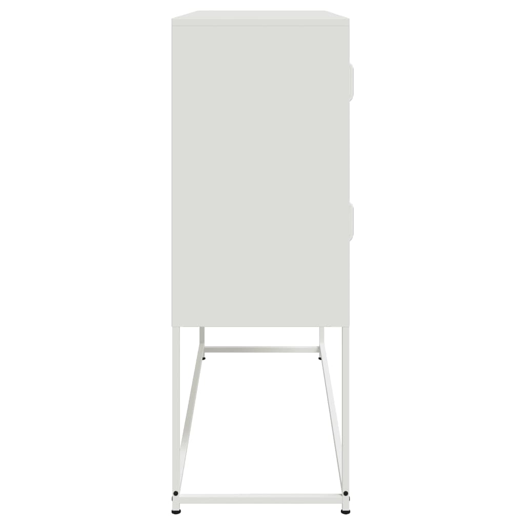 Sideboard White 100,5x39x107 cm Steel