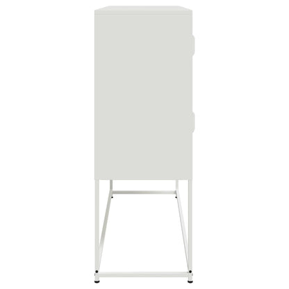 Sideboard White 100,5x39x107 cm Steel