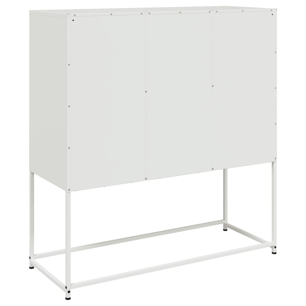 Sideboard White 100,5x39x107 cm Steel