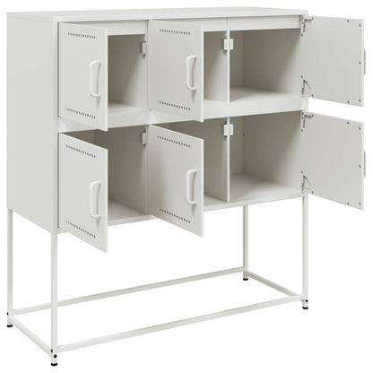 Sideboard White 100.5x39x107 cm Steel