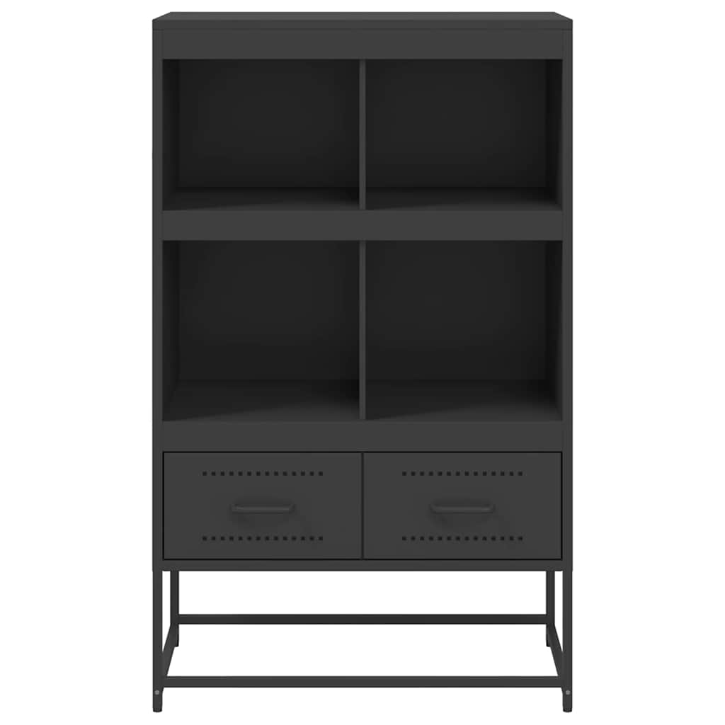 Highboard Black 68.5x39x111.5 cm Steel