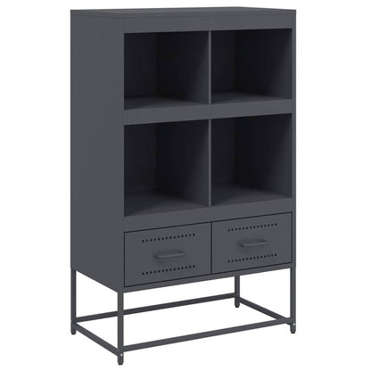 Highboard Anthracite 68.5x39x111.5 cm Steel