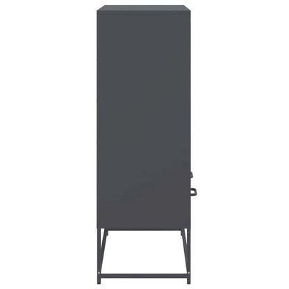 Highboard Anthracite 68.5x39x111.5 cm Steel