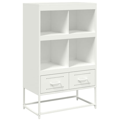 Highboard White 68.5x39x111.5 cm Steel