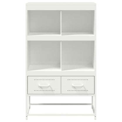 Highboard White 68.5x39x111.5 cm Steel
