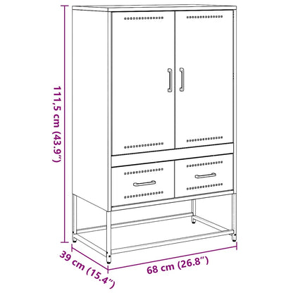 Highboard Anthracite 68x39x111.5 cm Steel