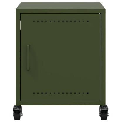 Bedside Cabinet Olive Green 36x39x43.5 cm Steel
