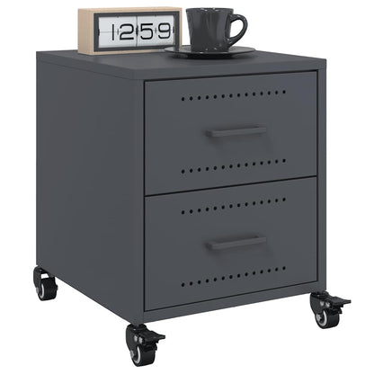 Bedside Cabinet Anthracite 36x39x43.5 cm Steel