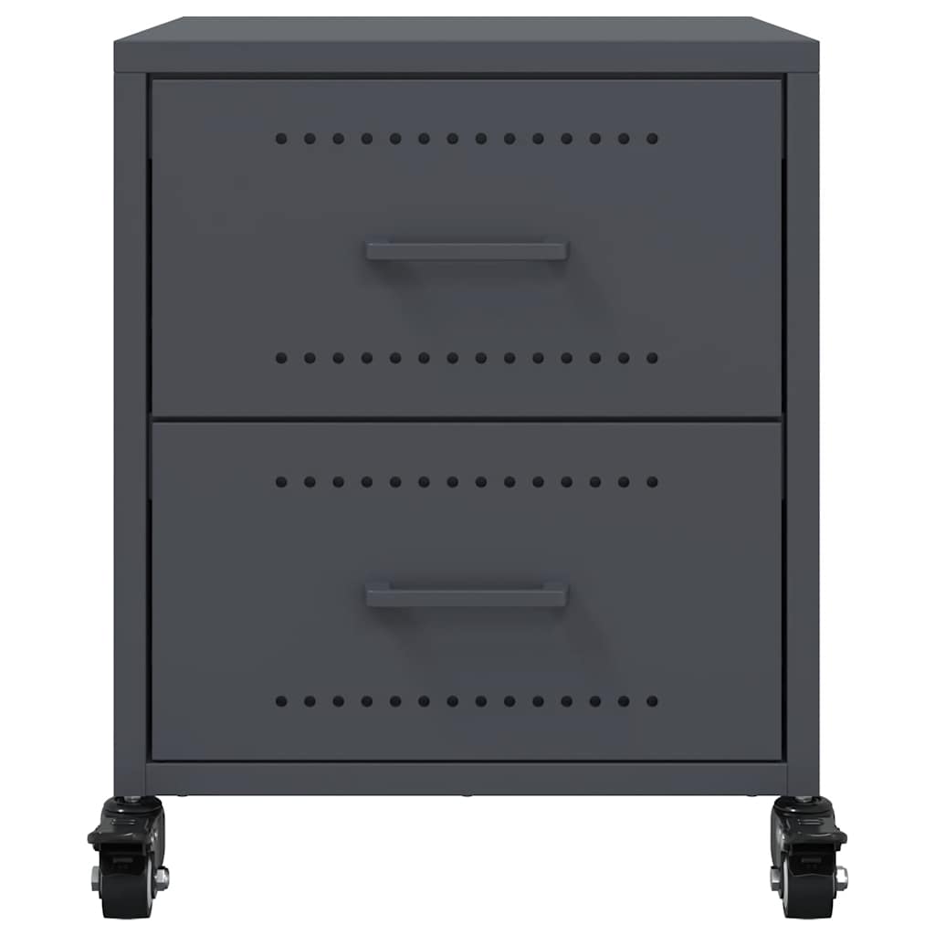 Bedside Cabinet Anthracite 36x39x43.5 cm Steel