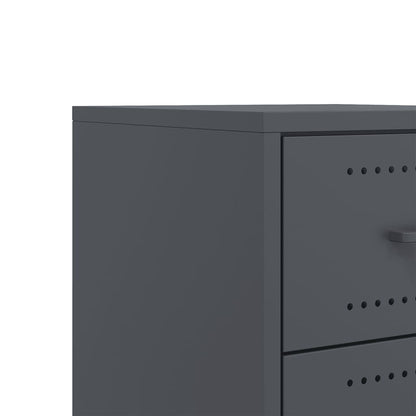 Bedside Cabinet Anthracite 36x39x43.5 cm Steel