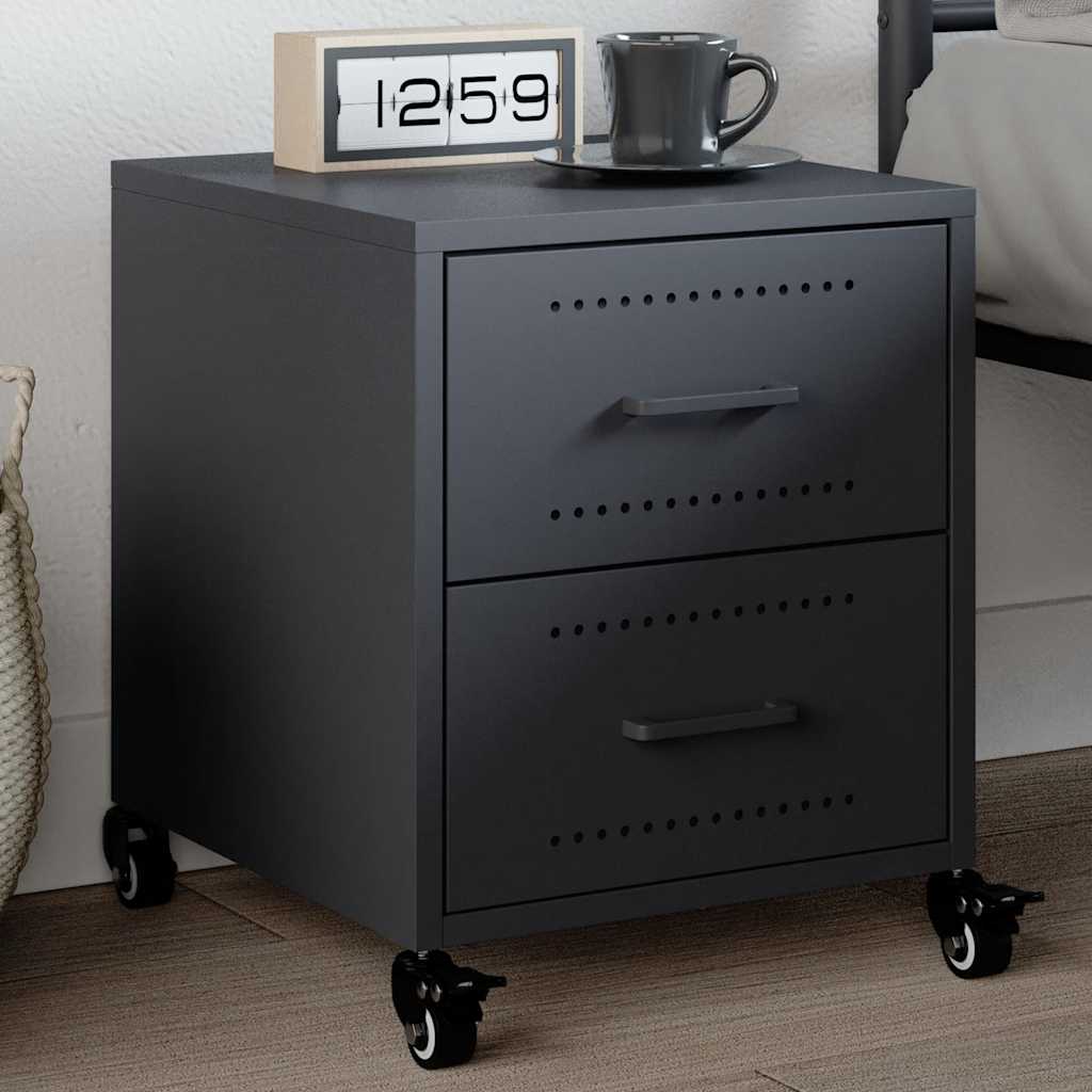 Bedside Cabinet Anthracite 36x39x43.5 cm Steel