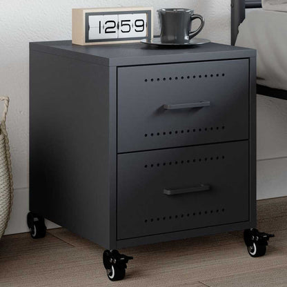 Bedside Cabinet Anthracite 36x39x43.5 cm Steel