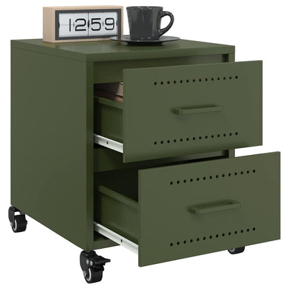 Bedside Cabinet Olive Green 36x39x43,5 cm Steel