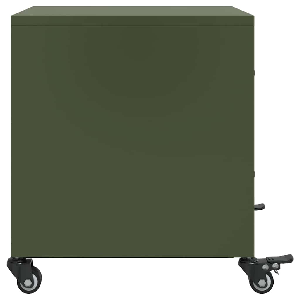 Bedside Cabinet Olive Green 36x39x43,5 cm Steel