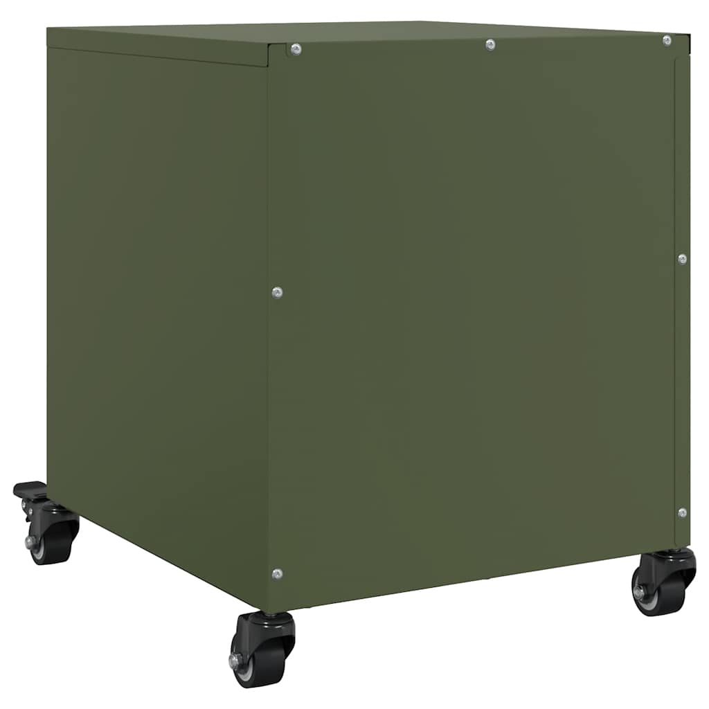 Bedside Cabinet Olive Green 36x39x43,5 cm Steel