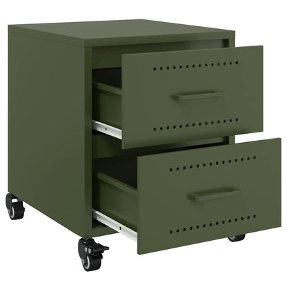 Bedside Cabinet Olive Green 36x39x43,5 cm Steel
