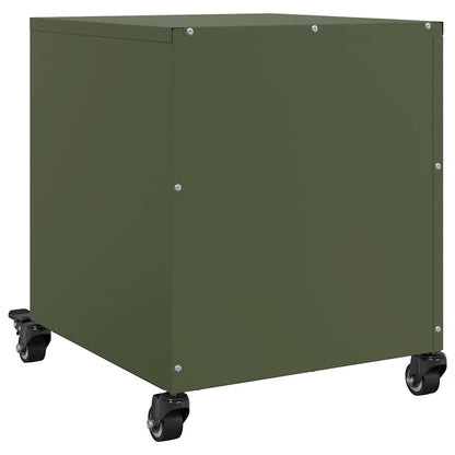 Bedside Cabinets 2 pcs Olive Green 36x39x43.5 cm Steel