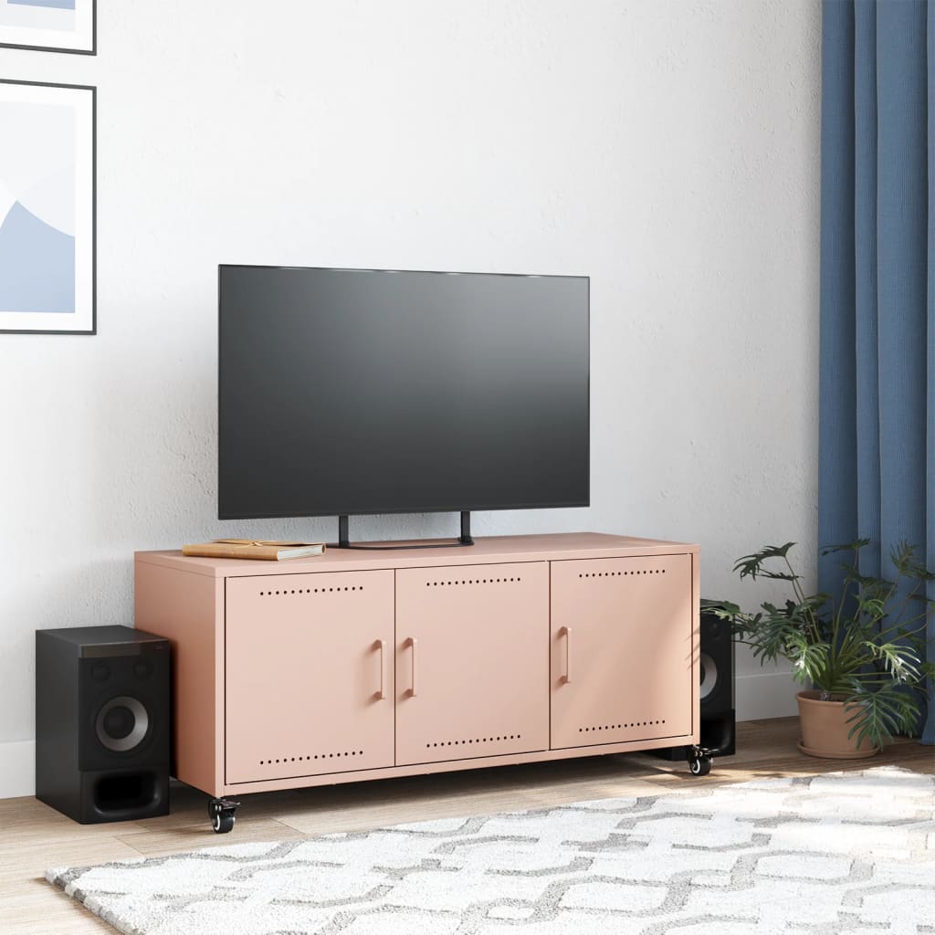 TV Cabinet Pink 100,5x39x43,5 cm Steel