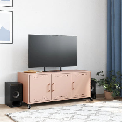 TV Cabinet Pink 100,5x39x43,5 cm Steel