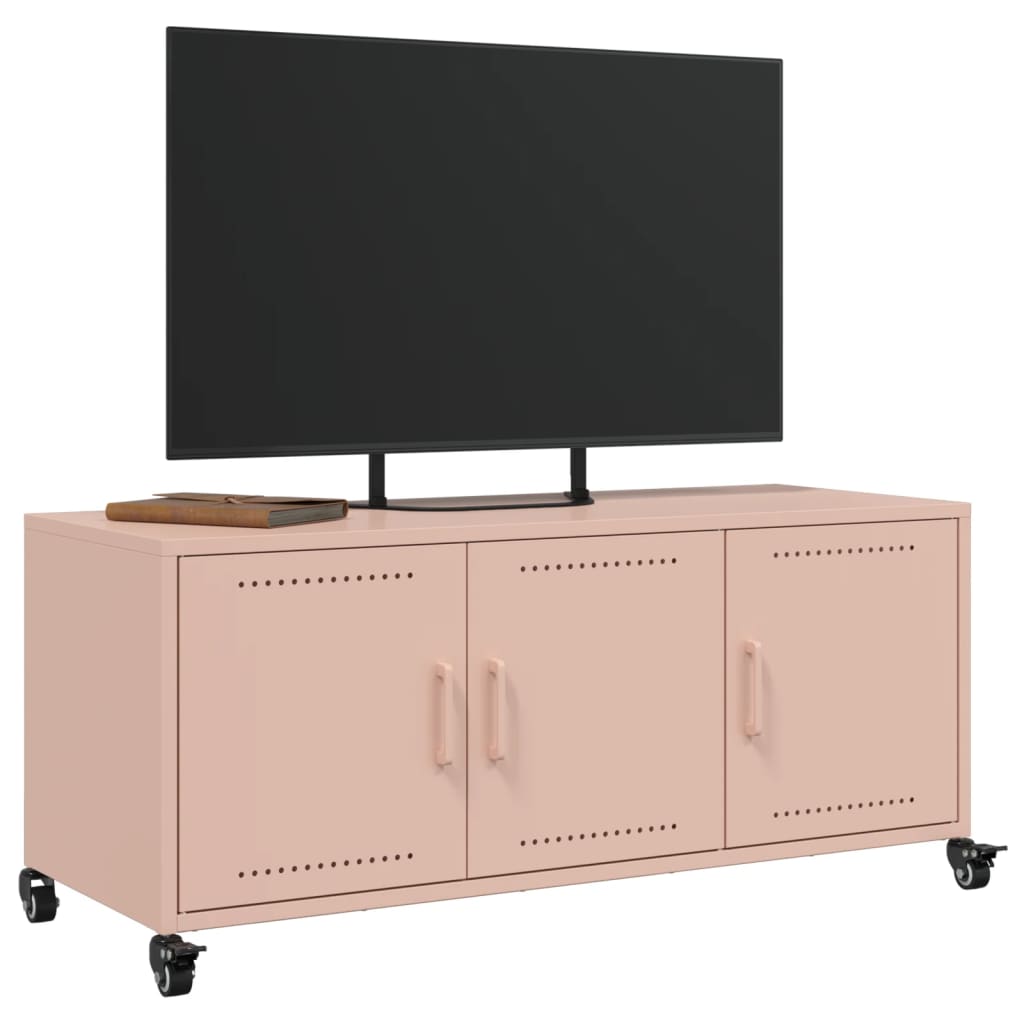 TV Cabinet Pink 100,5x39x43,5 cm Steel