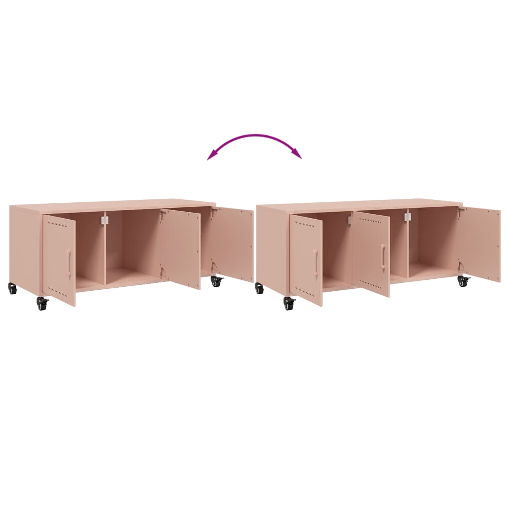 TV Cabinet Pink 100,5x39x43,5 cm Steel