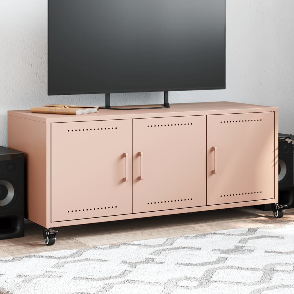 TV Cabinet Pink 100,5x39x43,5 cm Steel