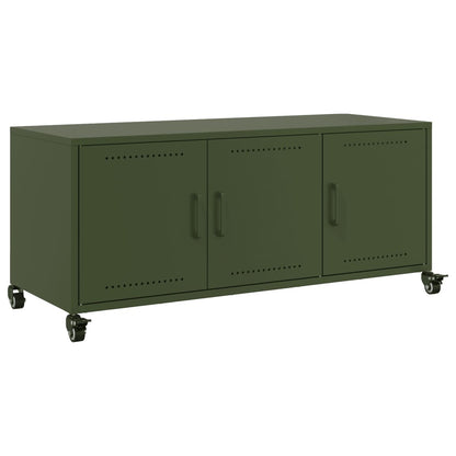 TV Cabinet Olive Green 100,5x39x43,5 cm Steel
