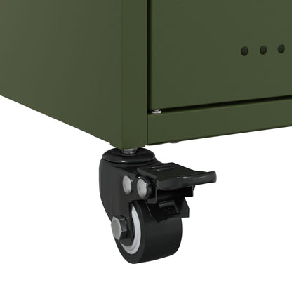 TV Cabinet Olive Green 100,5x39x43,5 cm Steel