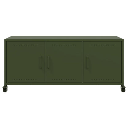 TV Cabinet Olive Green 100,5x39x43,5 cm Steel