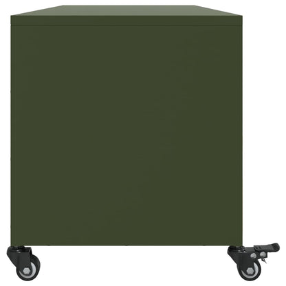 TV Cabinet Olive Green 100,5x39x43,5 cm Steel