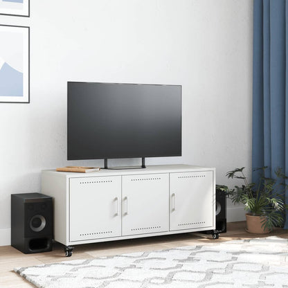 TV Cabinet White 100,5x39x43,5 cm Steel