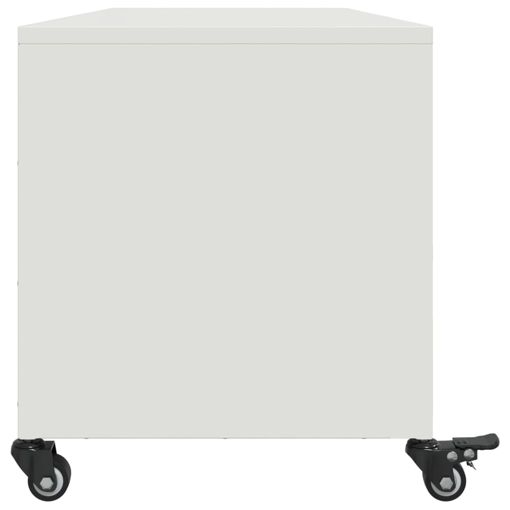 TV Cabinet White 100,5x39x43,5 cm Steel