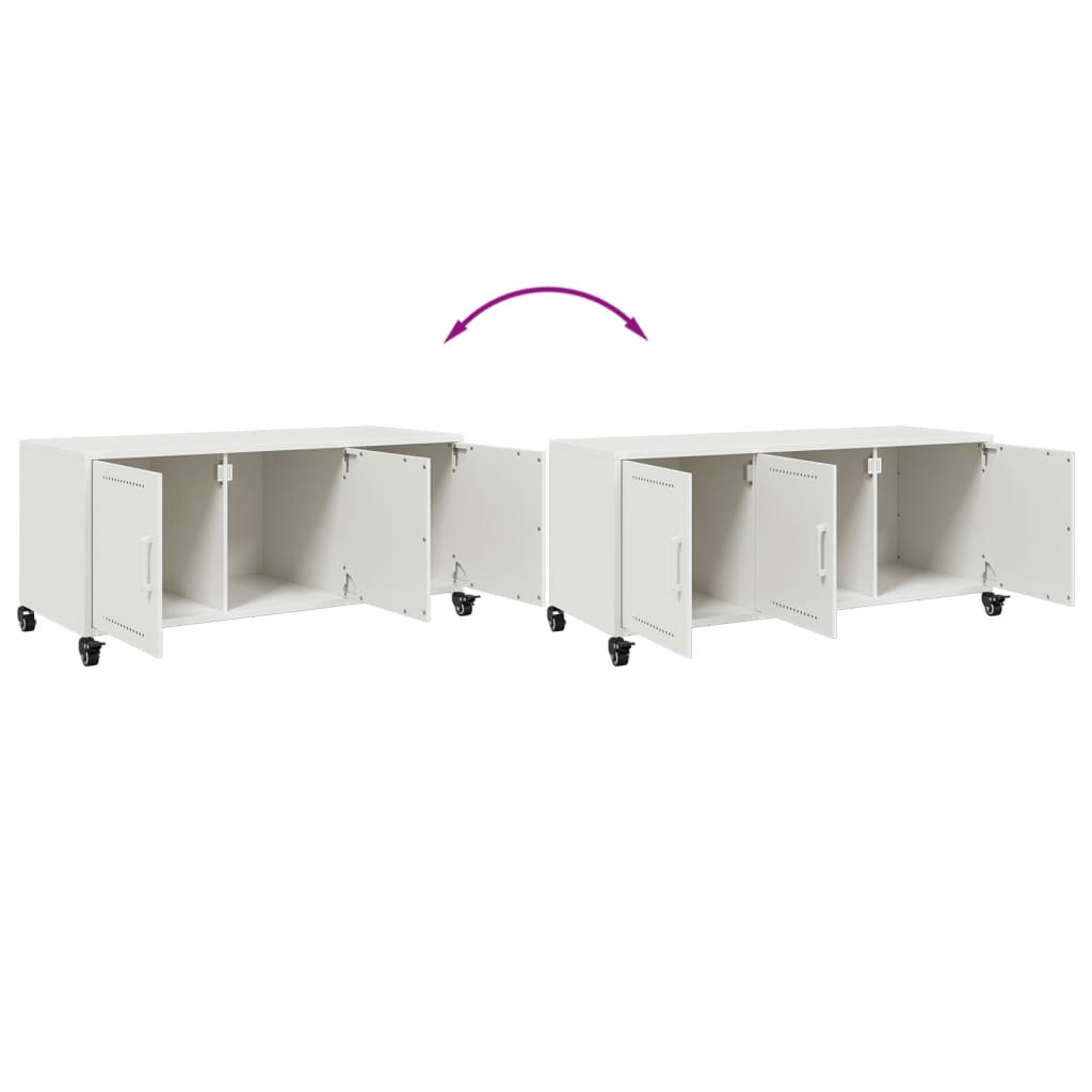 TV Cabinet White 100,5x39x43,5 cm Steel