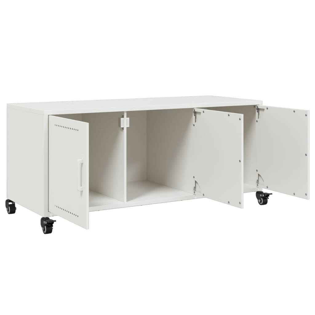 TV Cabinet White 100,5x39x43,5 cm Steel