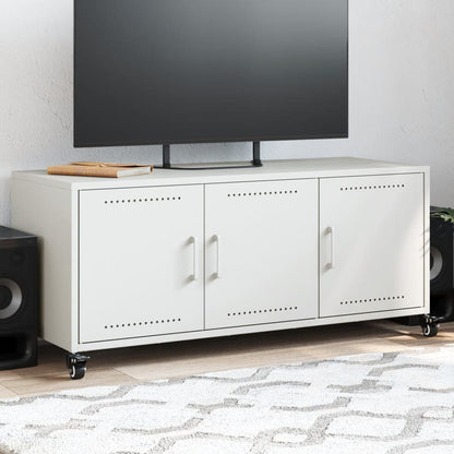TV Cabinet White 100,5x39x43,5 cm Steel