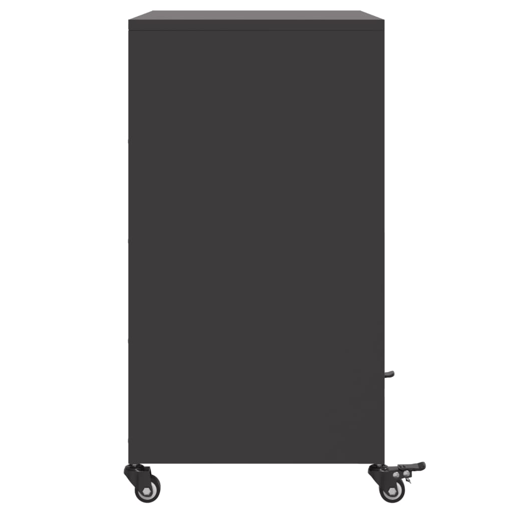 Sideboard Black 68x39x72 cm Steel