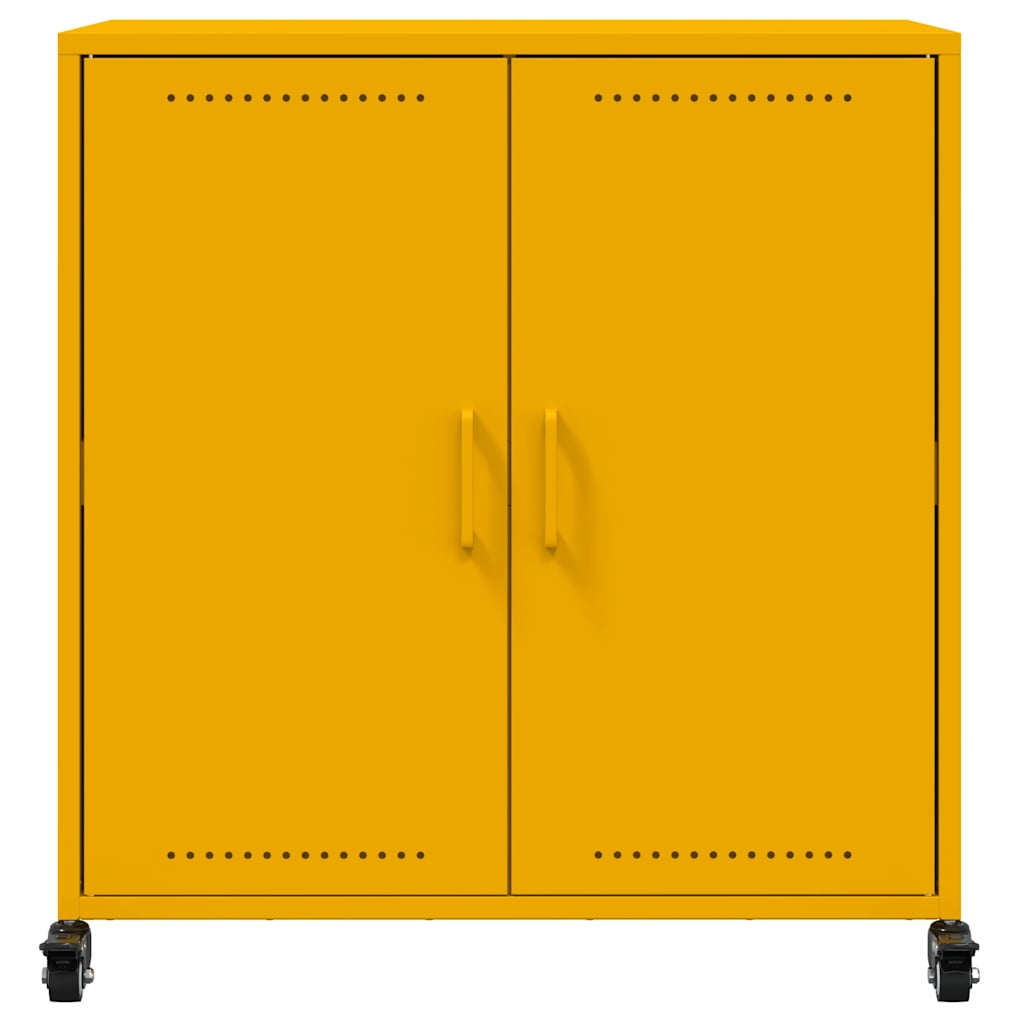 Sideboard Mustard Yellow 68x39x72 cm Steel