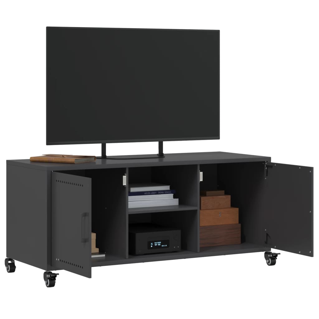 TV Cabinet Black 100,5x39x43,5 cm Steel