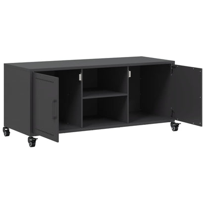 TV Cabinet Black 100,5x39x43,5 cm Steel