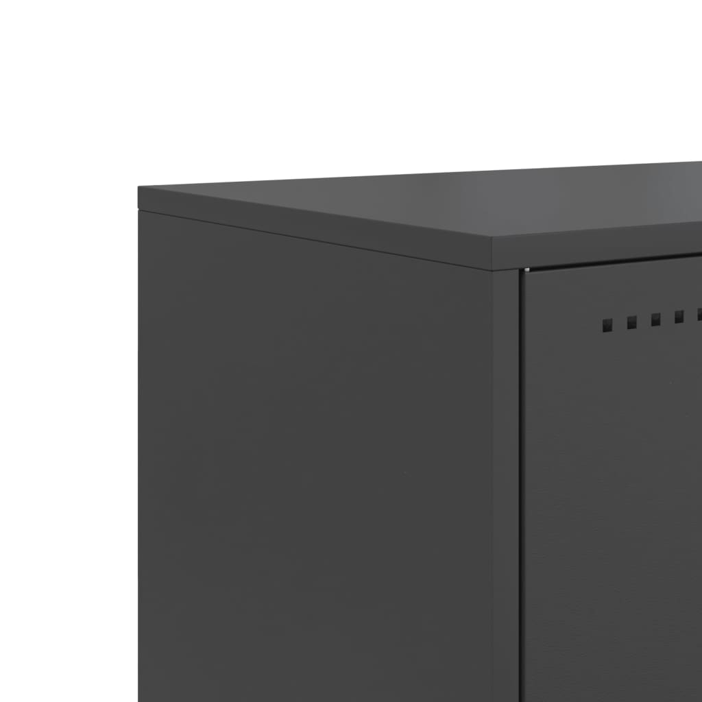 TV Cabinet Black 100,5x39x43,5 cm Steel