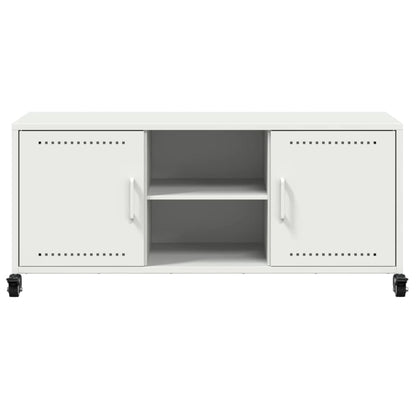 TV Cabinet White 100,5x39x43,5 cm Steel