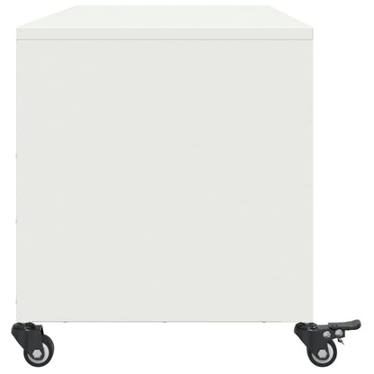 TV Cabinet White 100,5x39x43,5 cm Steel