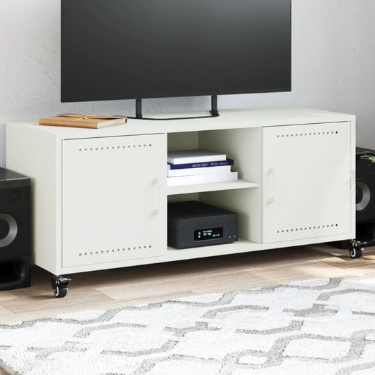 TV Cabinet White 100,5x39x43,5 cm Steel
