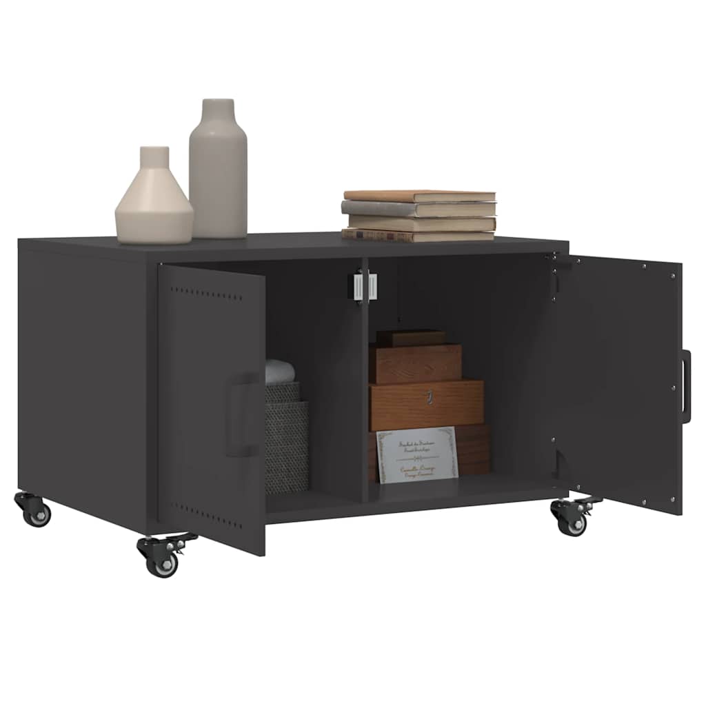 Coffee Table | Black | Cold-rolled steel | Medium | Lockable wheels