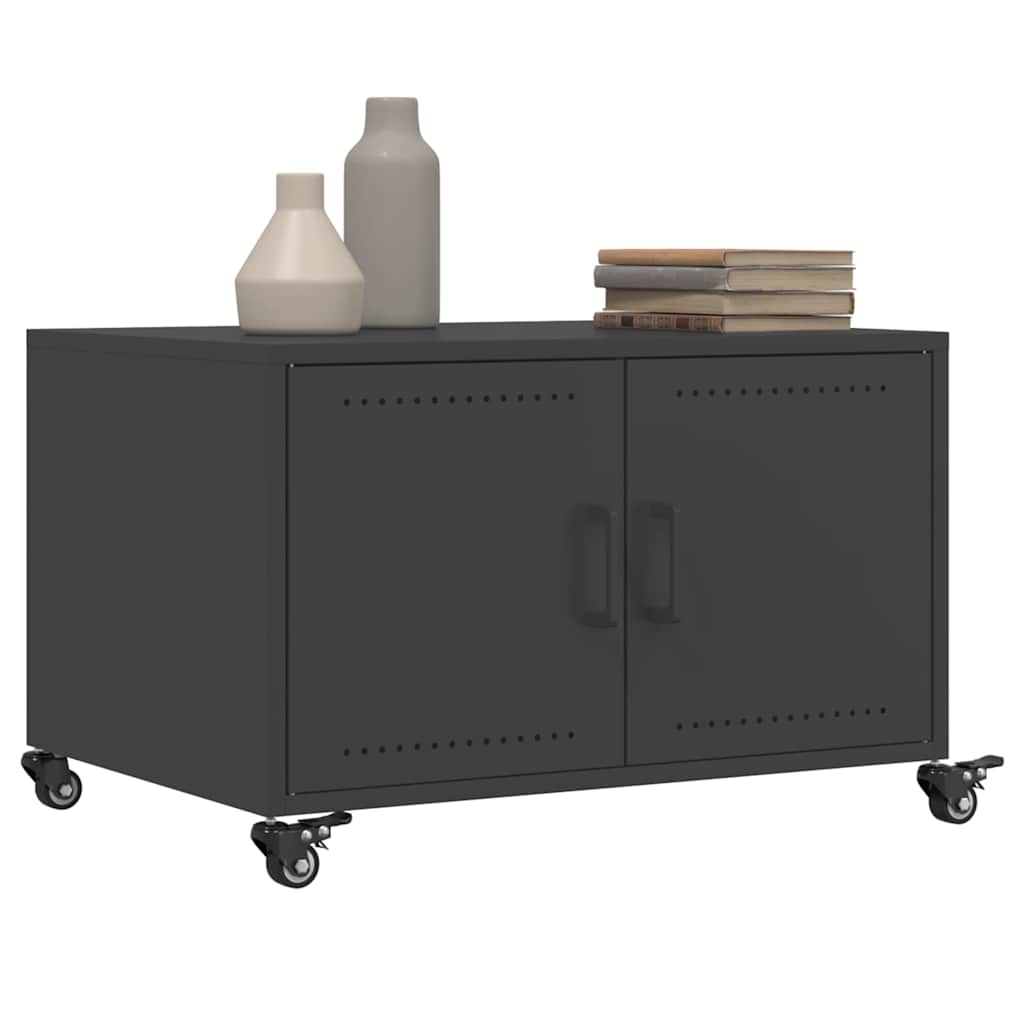 Coffee Table | Black | Cold-rolled steel | Medium | Lockable wheels